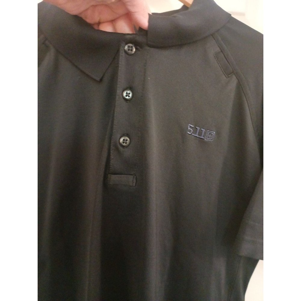Men's Tactical 511 Black Polo Embroidered Logo Shirt Size X Large - Picture 4 of 11